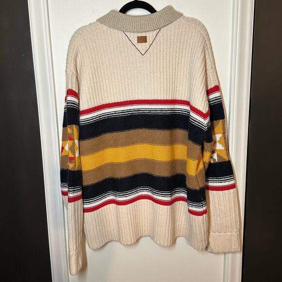 NEW Tommy Hilfiger x Pendleton Men's Valley Stripe Rugby Jumper Sweater Size XXL - Picture 9 of 16